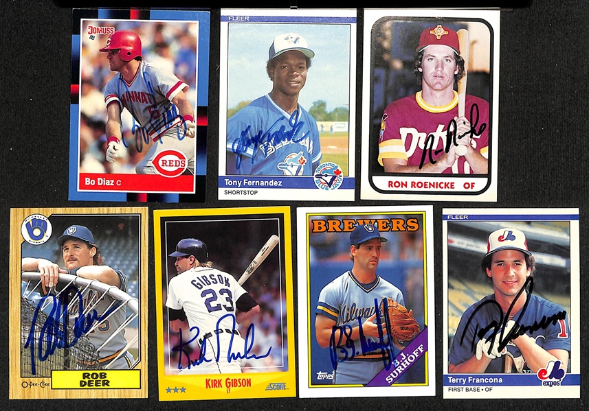 Lot of (350+) Signed Baseball Cards inc. Goose Gossage, Gary Carter, (2) Alan Trammell, + (JSA Auction Letter)